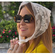 Foulard "entre Tulle et Dentelles" MARGUERITE - LA LOGE DE SUZON