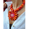 Collier ROXY FLEUR Orange - Francine BRAMLI Paris
