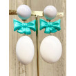NOUETTE Blanc bleu turquoise - Francine BRAMLI Paris