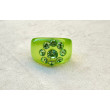 BAGUE Résine & Strass Taille 60 - Francine BRAMLI Paris