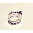 BAGUE Résine & Strass Taille 60 - Francine BRAMLI Paris