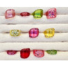 BAGUE Résine & Strass Taille 60 - Francine BRAMLI Paris