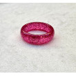 BAGUE Résine & Strass Taille 60 - Francine BRAMLI Paris