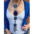 Collier CRAVATE Bleu marine - Francine BRAMLI Paris