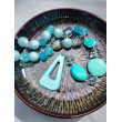 Collier CRAVATE Bleu Turquoise Tr - Francine BRAMLI Paris