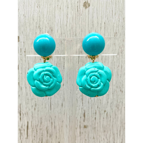 FLOWER Turquoise - Francine BRAMLI Paris