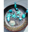 Collier CRAVATE Bleu Turquoise Tr - Francine BRAMLI Paris