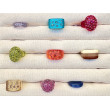 BAGUE Résine & Strass Taille 54 - Francine BRAMLI Paris