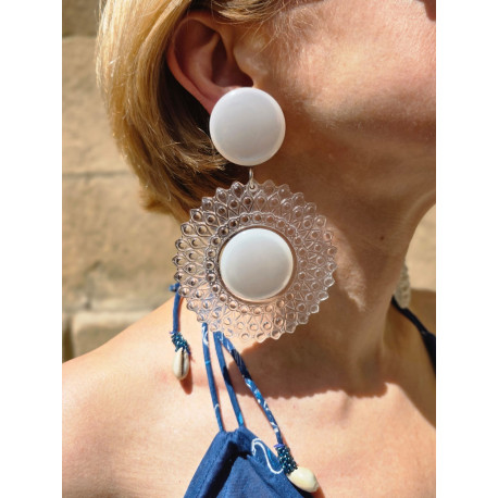 TAÏNA blanc & transparent - Francine BRAMLI Paris