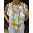 Sautoir FLOR Jaune Doré - Francine BRAMLI Paris Collier