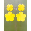 HIBISCUS Jaune Cabochon trèfle - Francine BRAMLI Paris
