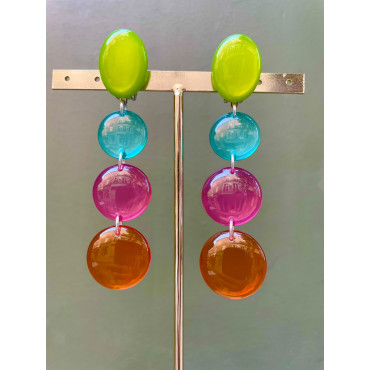 CRISTALLINE vert bleu rose orange - Francine BRAMLI Paris