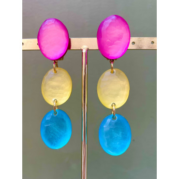 JUDY rose jaune bleu - Francine BRAMLI Paris