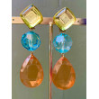 GOUTTE jaune bleu orange - Francine BRAMLI Paris