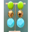 VANINA Vert/doré/bleu - Francine BRAMLI Paris