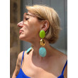 VANINA Vert/doré/bleu - Francine BRAMLI Paris