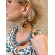 Collier LÉON Vert kaki - Francine BRAMLI Paris