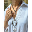 Collier CRAVATE Argenté transparent - Francine BRAMLI Paris