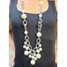 Sautoir GRAPPE perles de Majorque - Francine BRAMLI Paris collier