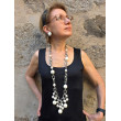 Sautoir GRAPPE perles de Majorque - Francine BRAMLI Paris collier