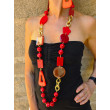 Sautoir ALMAN Rouge - Francine BRAMLI Paris collier