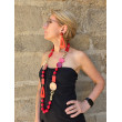 Sautoir ALMAN Rouge - Francine BRAMLI Paris collier