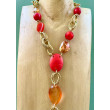 Collier CRAVATE Rouge Papillon - Francine BRAMLI Paris