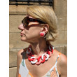 Collier KOURTNEY Maillons Rose Corail Blanc - Francine BRAMLI Paris