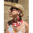 KEREN Maillons Rose Corail Blanc - Francine BRAMLI Paris