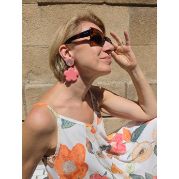HIBISCUS Rose - Francine BRAMLI Paris