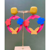 FIORE rose jaune bleu - Francine BRAMLI Paris