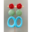 CHIRINE Rouge vert bleu - Francine BRAMLI Paris
