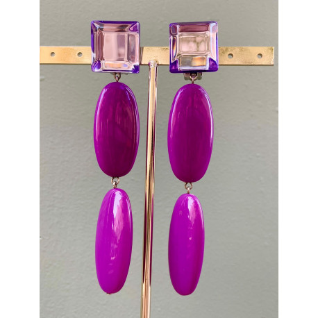 MALDIVES Double Violet/Cassis - Francine BRAMLI Paris