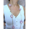 Sautoir PASCALIN perles rose - Francine BRAMLI Paris collier