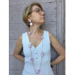 Sautoir PASCALIN perles rose - Francine BRAMLI Paris collier