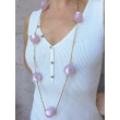 Sautoir PASCALIN perles rose - Francine BRAMLI Paris collier
