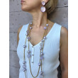 Collier YVES mauve & doré - Francine BRAMLI Paris