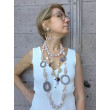 Collier CRAVATE rose mauve violet - Francine BRAMLI Paris
