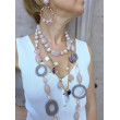 Collier CRAVATE rose mauve violet - Francine BRAMLI Paris
