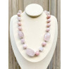 Collier DRISS rose Pierres naturelles - Francine BRAMLI Paris
