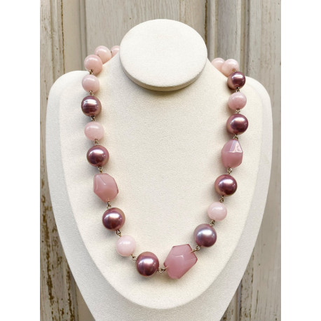 Collier YVON Rose - Francine BRAMLI Paris