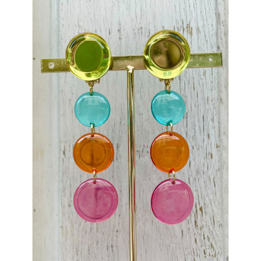CRISTALLINE rose jaune bleu - Francine BRAMLI Paris