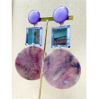 MIRAY miroir, noir bleu/mauve - Francine BRAMLI Paris