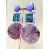MIRAY miroir, noir bleu/mauve - Francine BRAMLI Paris