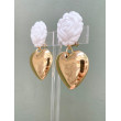 COEUR doré, fleur blanche - Francine BRAMLI Paris