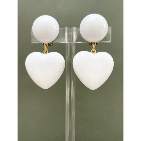 COEUR doré, fleur blanche - Francine BRAMLI Paris