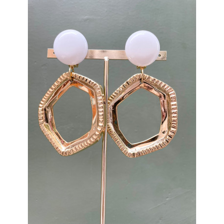 HEXA doré blanc - Francine BRAMLI Paris