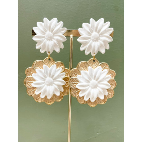 LOTUS doré blanc - Francine BRAMLI Paris