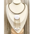 Collier CARILLON Blanc doré - Francine BRAMLI Paris
