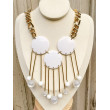 Collier CARILLON Blanc doré GM - Francine BRAMLI Paris
